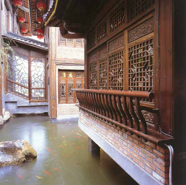 淺談經典中式茶樓古典裝修中的園林風貌應與古雅建筑并行----[四合茗苑](圖文)