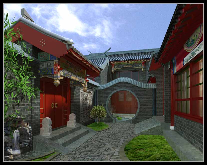 北池子四合院中式設計效果圖一[四合茗苑](圖文)