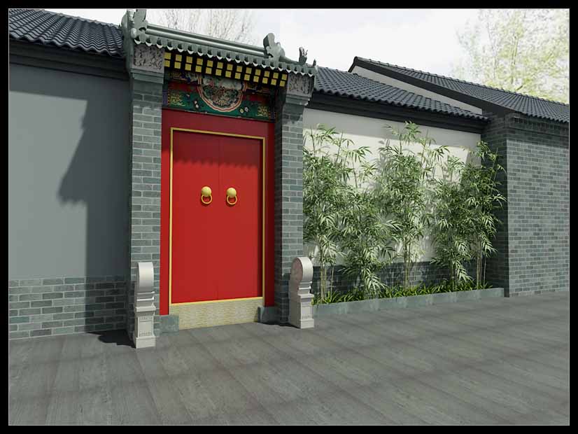 東新簾子胡同四合院中式設計效果圖