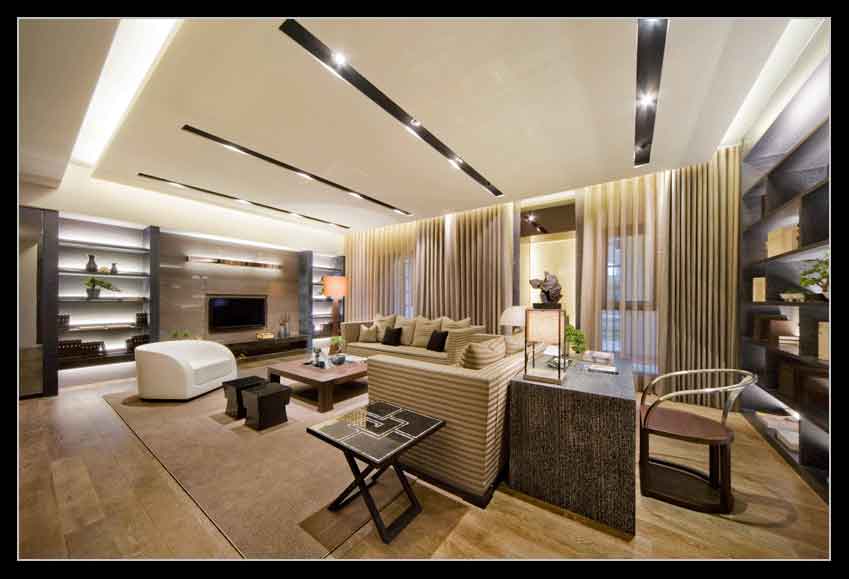 現代中式風格別墅樣板間案例展示----[四合茗苑](圖文)