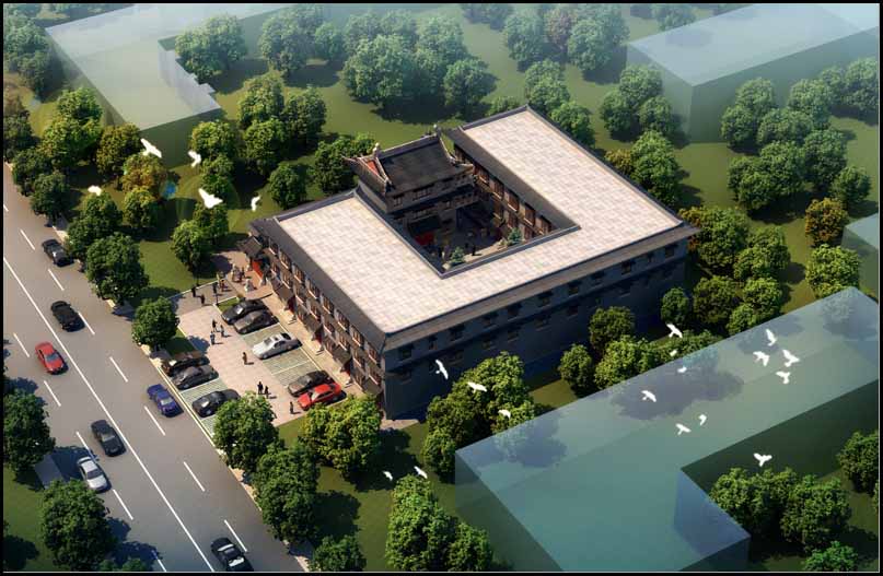 四平唐道長四合院中式設計