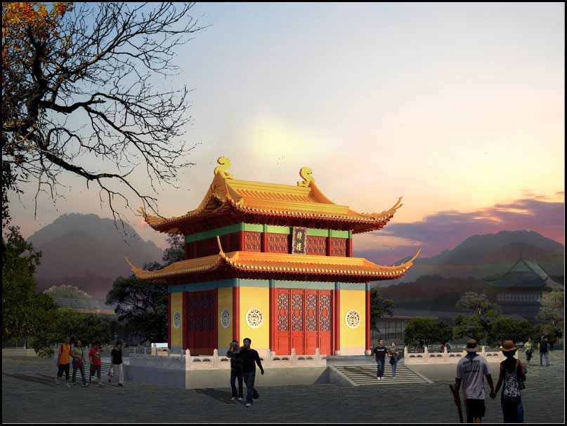 廣東韶關大森林溫泉四合院中式設計（一）