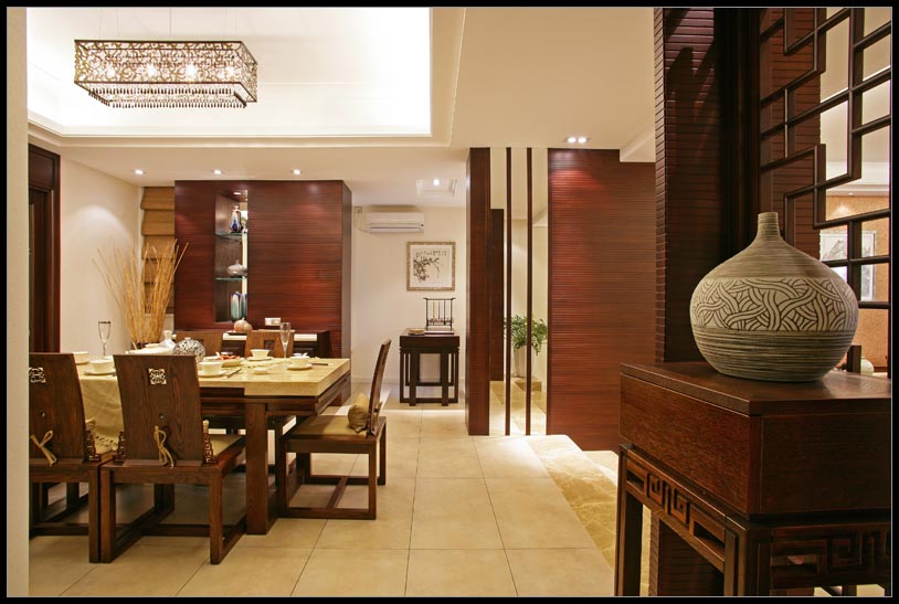 博得裝飾藍色海岸中式別墅樣板間展示