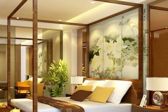 中式裝修的住房內裝飾畫選