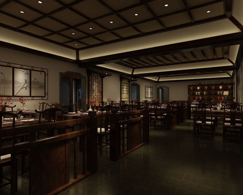 古樸雅致 酒店中式裝修設計空間表現欣賞----[四合茗苑](圖文)