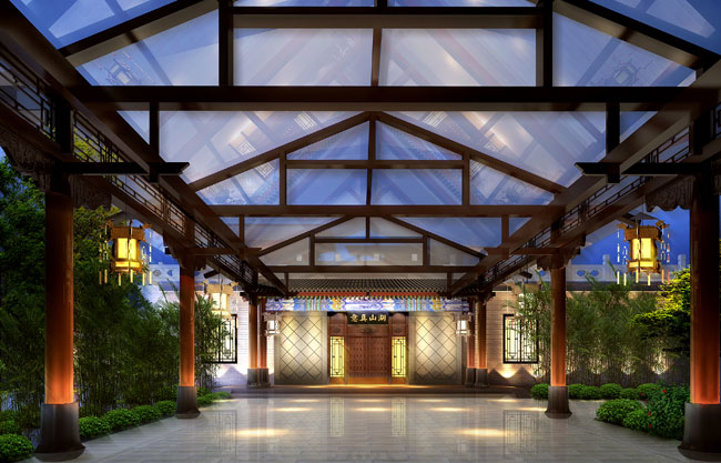 古韻典雅 中式酒店設計欣賞----[四合茗苑](圖文)