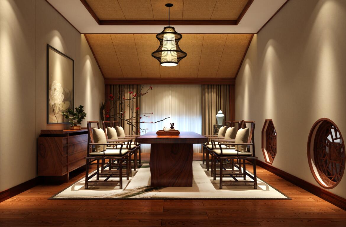 中式復式裝修效果圖主要看什么？----[四合茗苑]