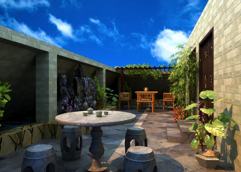 中式別墅設(shè)計(jì)要如何布置庭院----[四合茗苑](圖文)