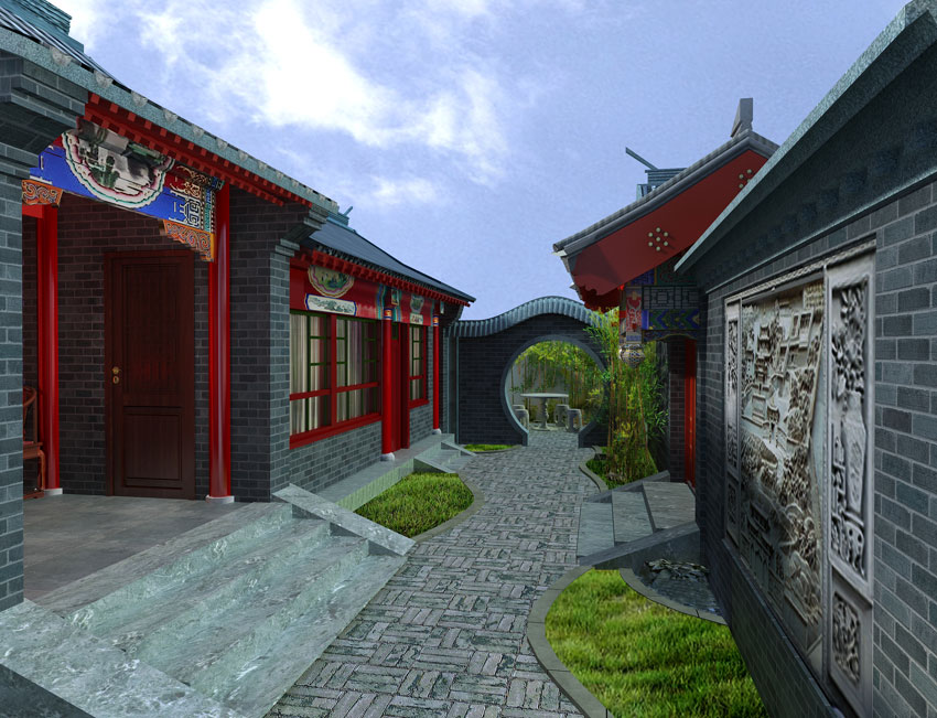 秉持古典 古北口現(xiàn)代四合院設(shè)計(jì)豐富古典的裝飾----[四合茗苑](圖文)