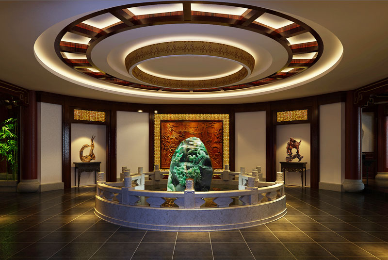 物盡其用  家具展廳展廳中式裝修效果圖----[四合茗苑](圖文)