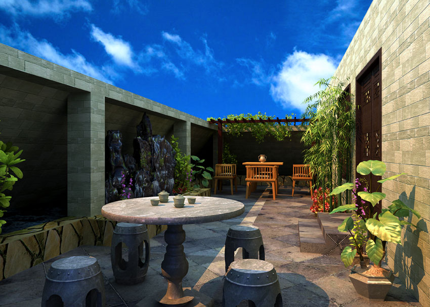 天賦異稟 淮陽新中式酒店特色裝修設計欣賞----[四合茗苑](圖文)