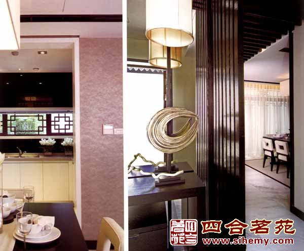 冷色調的中式混搭臥室