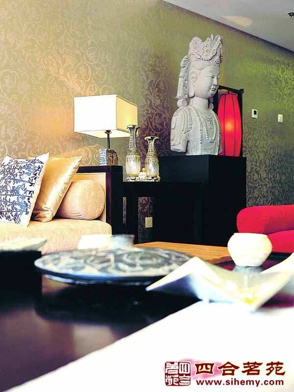 現代中式別墅樣板間案例展示，北京官園西派公寓樣板房（二）